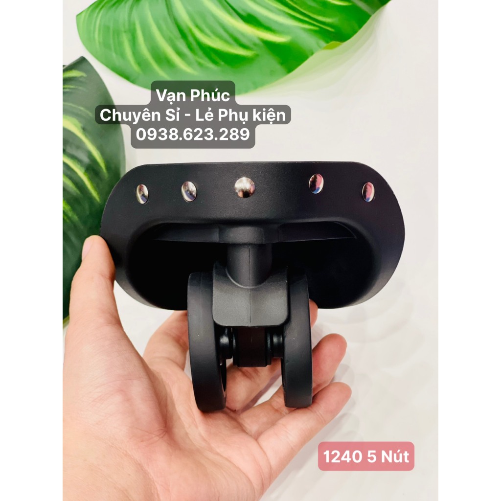 Bánh xe đôi di chuyển linh hoạt xoay 360 độ, dùng thay thế cho bánh xe Vali