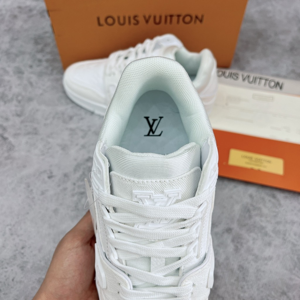 Giày LV Louis Vuitton Trainer White,Giày LV Louis Vuitton Full Box Trắng, Đế Air Cao Cấp Hottrend 2023