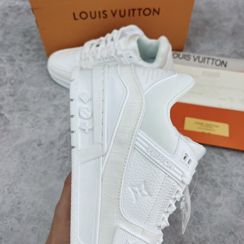 Giày LV Louis Vuitton Trainer White,Giày LV Louis Vuitton Full Box Trắng, Đế Air Cao Cấp Hottrend 2023