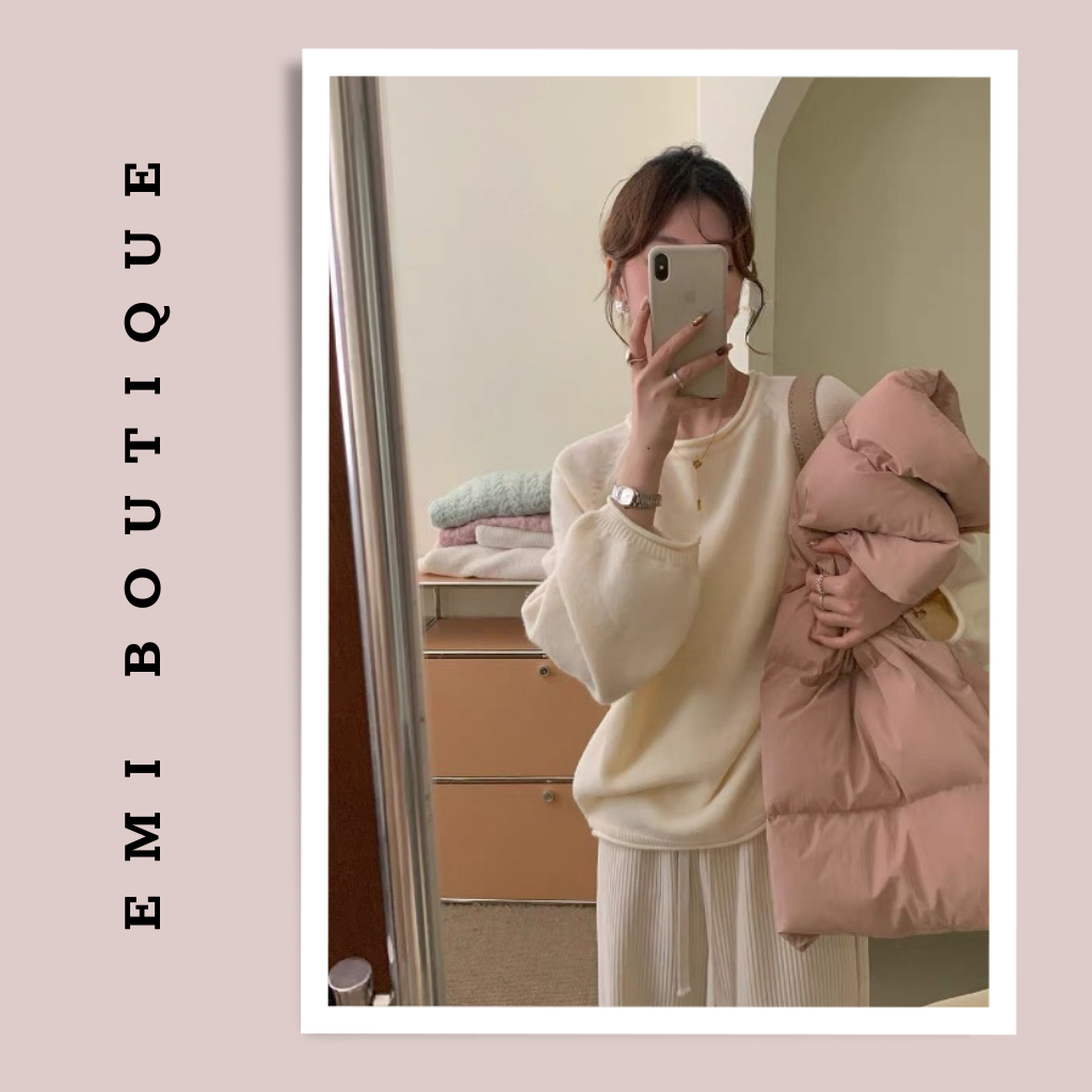 Áo len sweater basic dáng dài