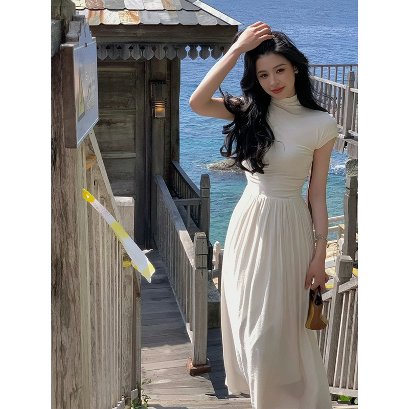 Váy thun tiểu thư Emili dáng dài chân váy xòe kiểu nữ