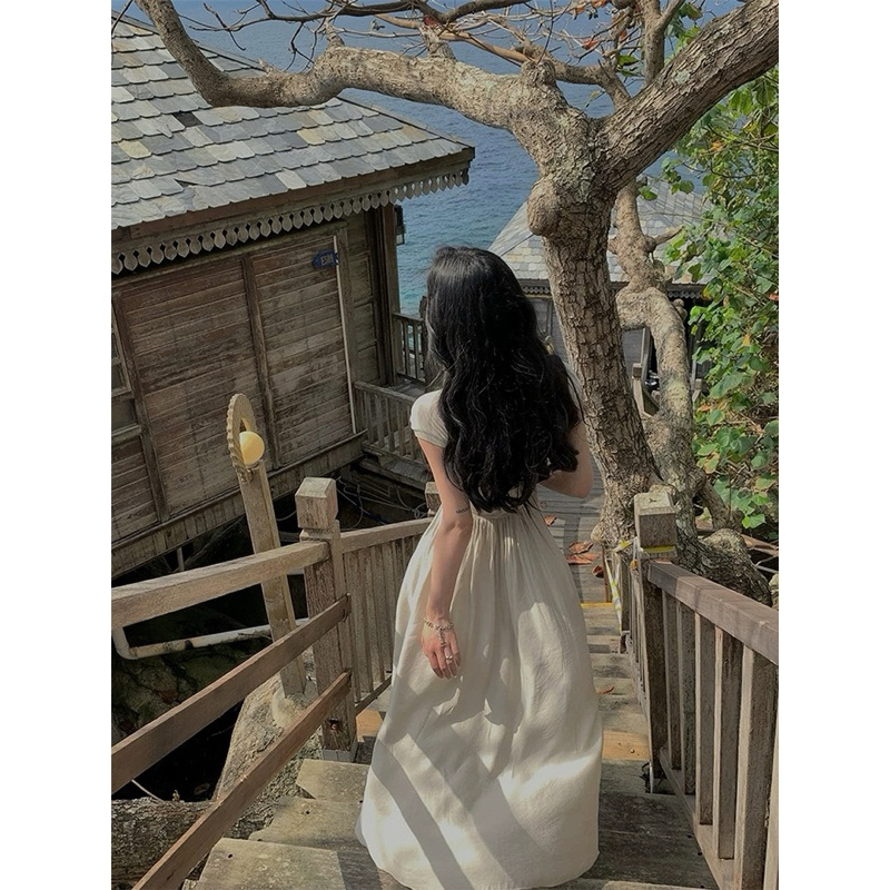 Váy thun tiểu thư Emili dáng dài chân váy xòe kiểu nữ