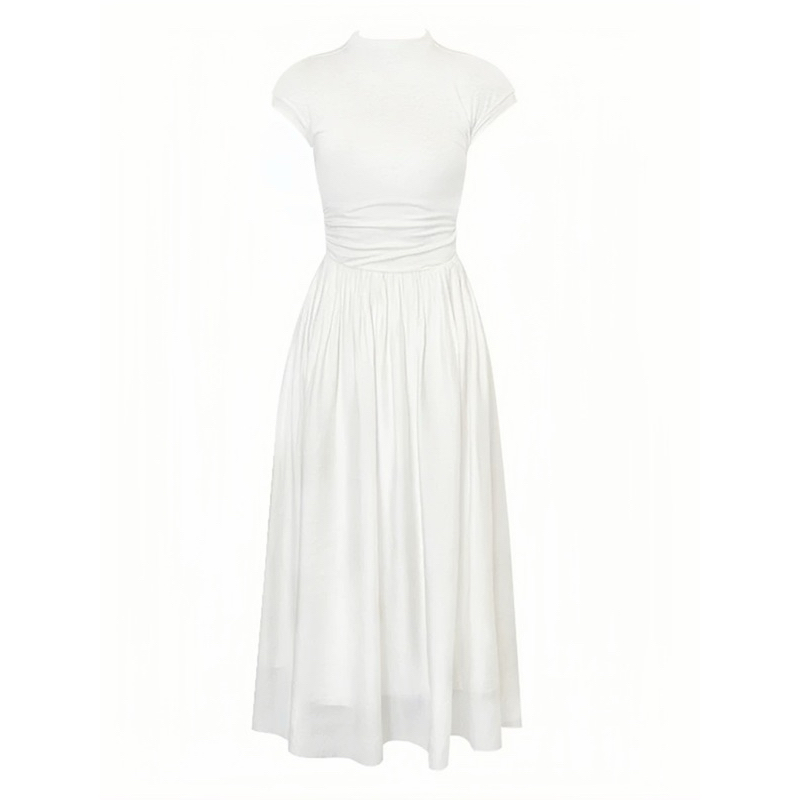 Váy thun tiểu thư Emili dáng dài chân váy xòe kiểu nữ