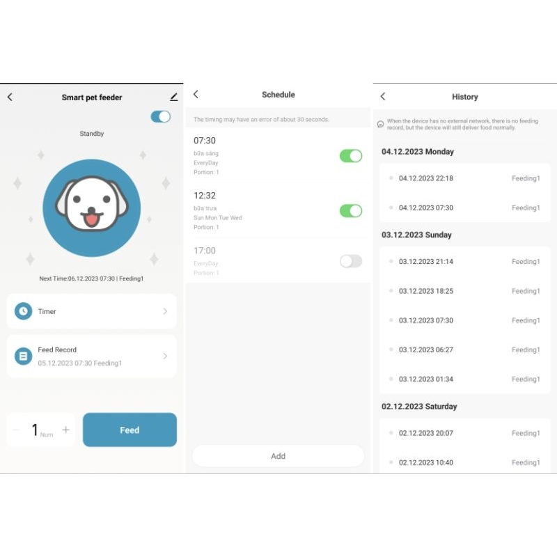 Máy cho mèo ăn tự động Papifeed camera Wifi