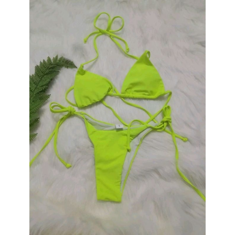 Bikini Đồ Bơi 2 Mảnh Dạ Quang Sáng Da Siêu Tây