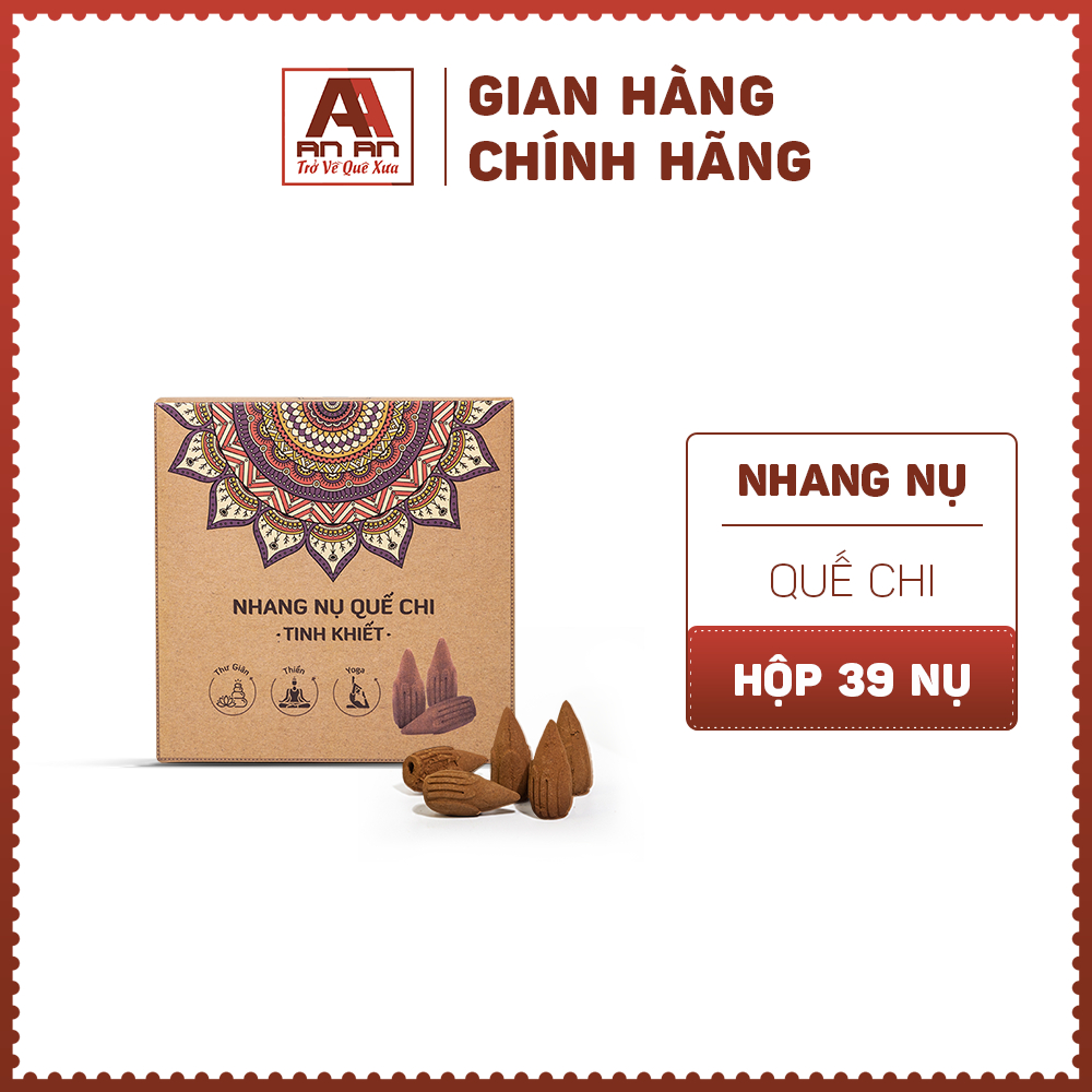 Nụ Quế An An, nhang quế nụ, nụ quế xông nhà 100% tự nhiên hộp 39 viên - Thơm ấm áp, dễ chịu