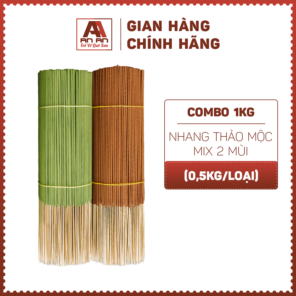 Combo 0,5kg Nhang An An Mix mùi (2 loại tự chọn) - Thơm dịu, thư giãn, xua đuổi côn trùng, an toàn