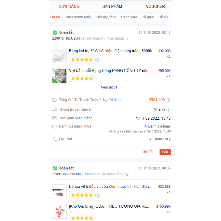 Combo 10 bạc quạt thau