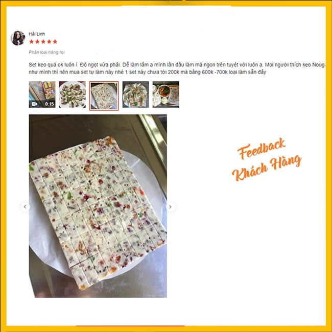 Set làm kẹo Nougat  Nguyên liệu kẹo Hạnh Phúc Sữa hạt, Dâu tây, Matcha, Khoai môn Siêu hạt ít ngọt