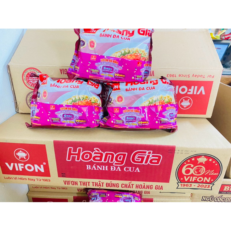 Thùng Bánh đa cua Hoàng Gia 18gói