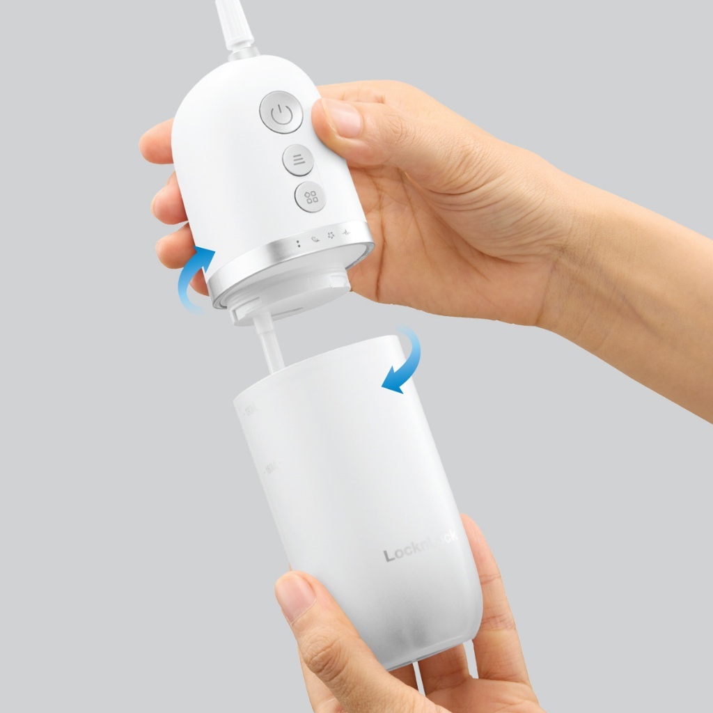 Máy tăm nước LocknLock Chính hãng , TẶNG TÚI ĐỰNG cầm tay không dây 190ml vệ sinh răng miệng - HAPOS OFFICIAL