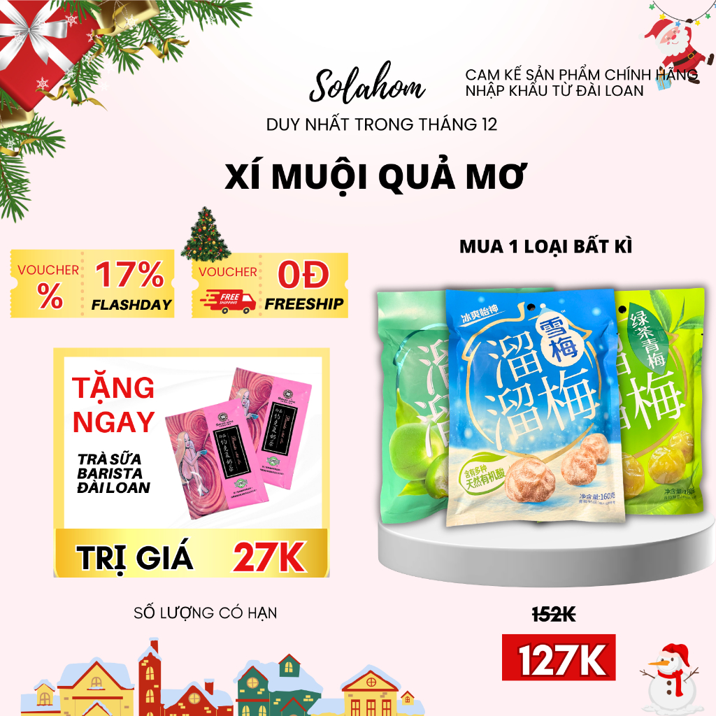KẸO XÍ MUỘI QUẢ MƠ - NGÀY TẾT - NHẬP KHẨU NỘI ĐỊA TRUNG