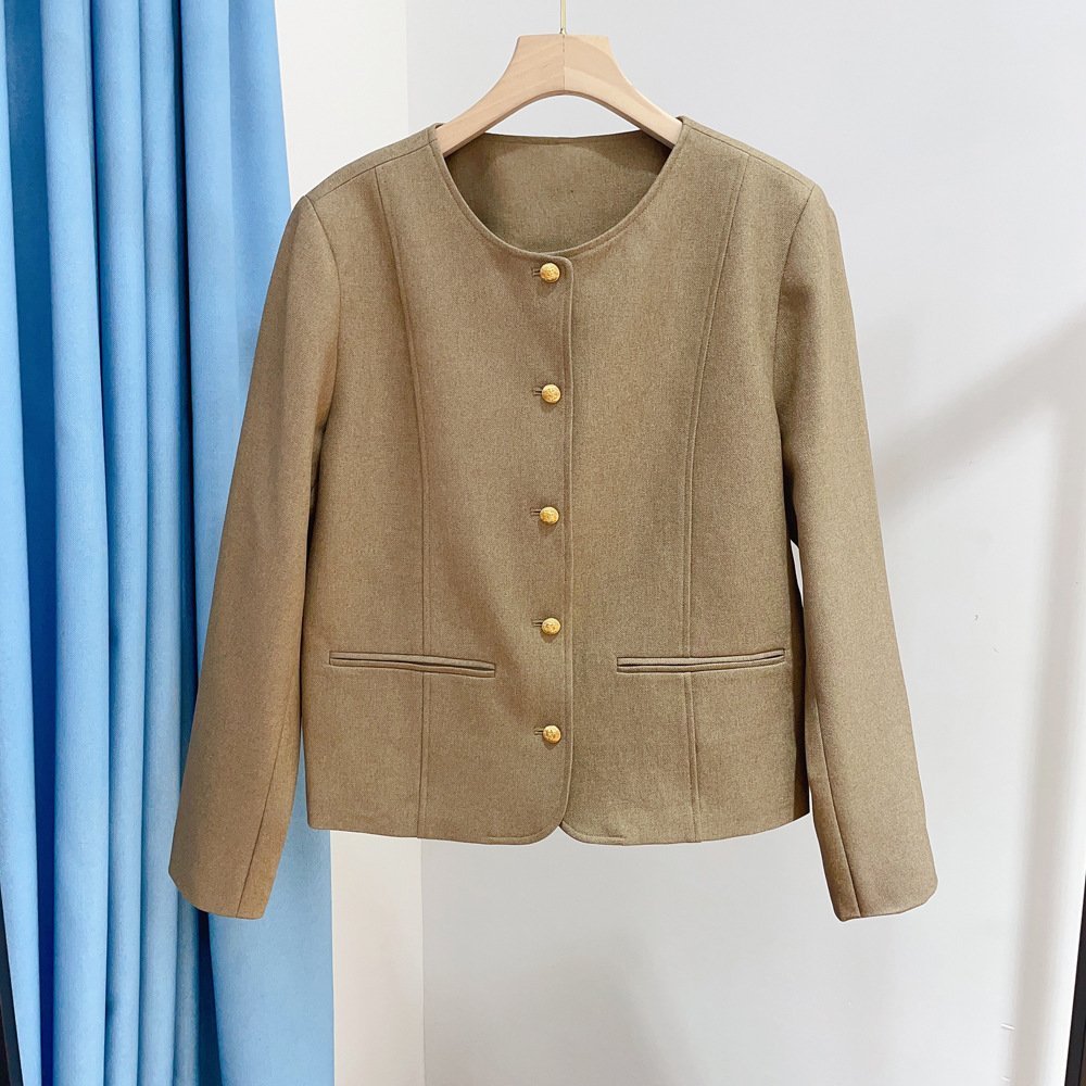 SET Áo khoác dạ nữ trơn vải pc gen hàng đẹp dày dặn nút đồng thời trang cao cấp COTONFIO