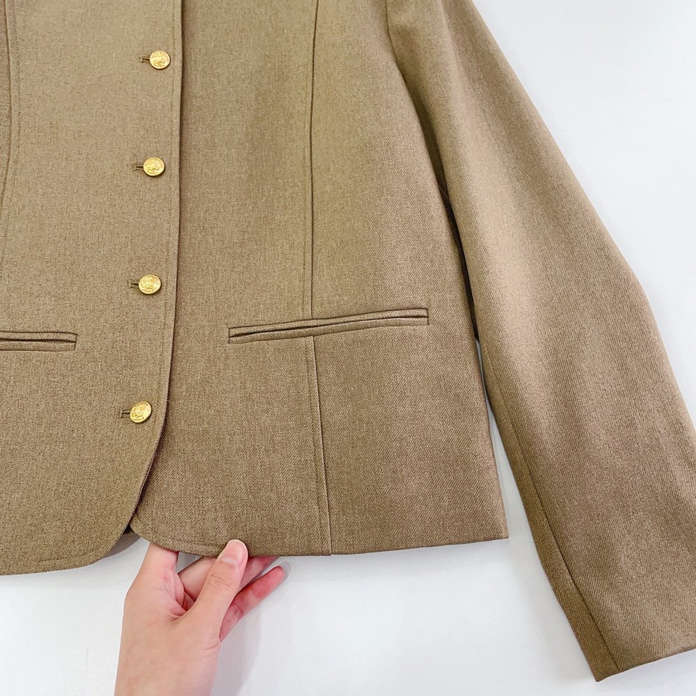 SET Áo khoác dạ nữ trơn vải pc gen hàng đẹp dày dặn nút đồng thời trang cao cấp COTONFIO