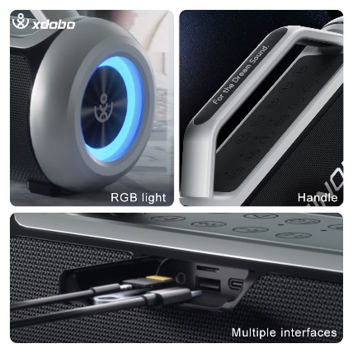 Loa Bluetooth 5.3 XDOBO STORM 1988 II Công Suất 120W, Chống Nước IPX5, Pin 14000Mah Hỗ Trợ Thẻ TF, AUX - BH 12 Tháng