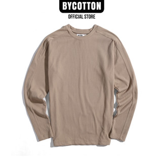 Áo thun nam cao cấp tay dài coffee brown long sleeve tee by cotton