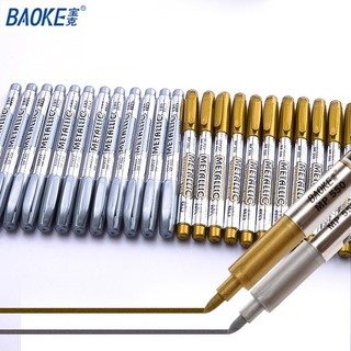 Bút Viết Lông Nhũ Metallic Ánh Bạc/Vàng Trang Trí Thiệp, Sổ Tay, Planner, Đánh Dấu Trang