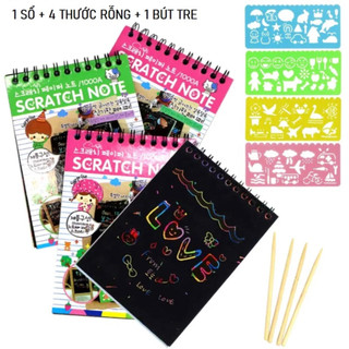 Sổ Vẽ Ma Thuật Cầu Vồng Scratch Note - Sổ Cào Vẽ Sắc Màu Sáng Tạo - scratch note, sổ vẽ Ma thuật cầu vồng loại đẹp