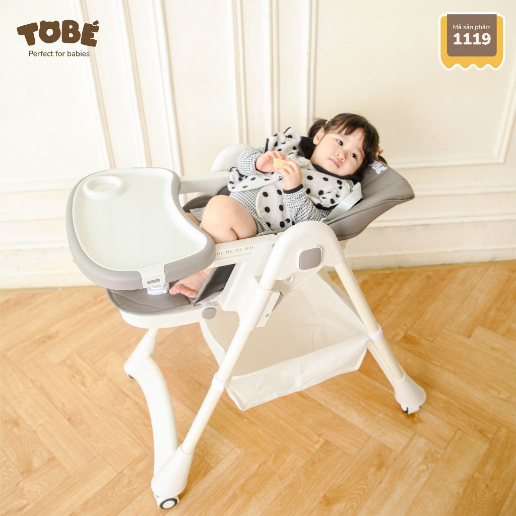 Ghế ăn dặm ricard lux 2.0 ngả lưng gập gọn điều chỉnh cao thấp cho bé ăn dặm lunakidsbaby