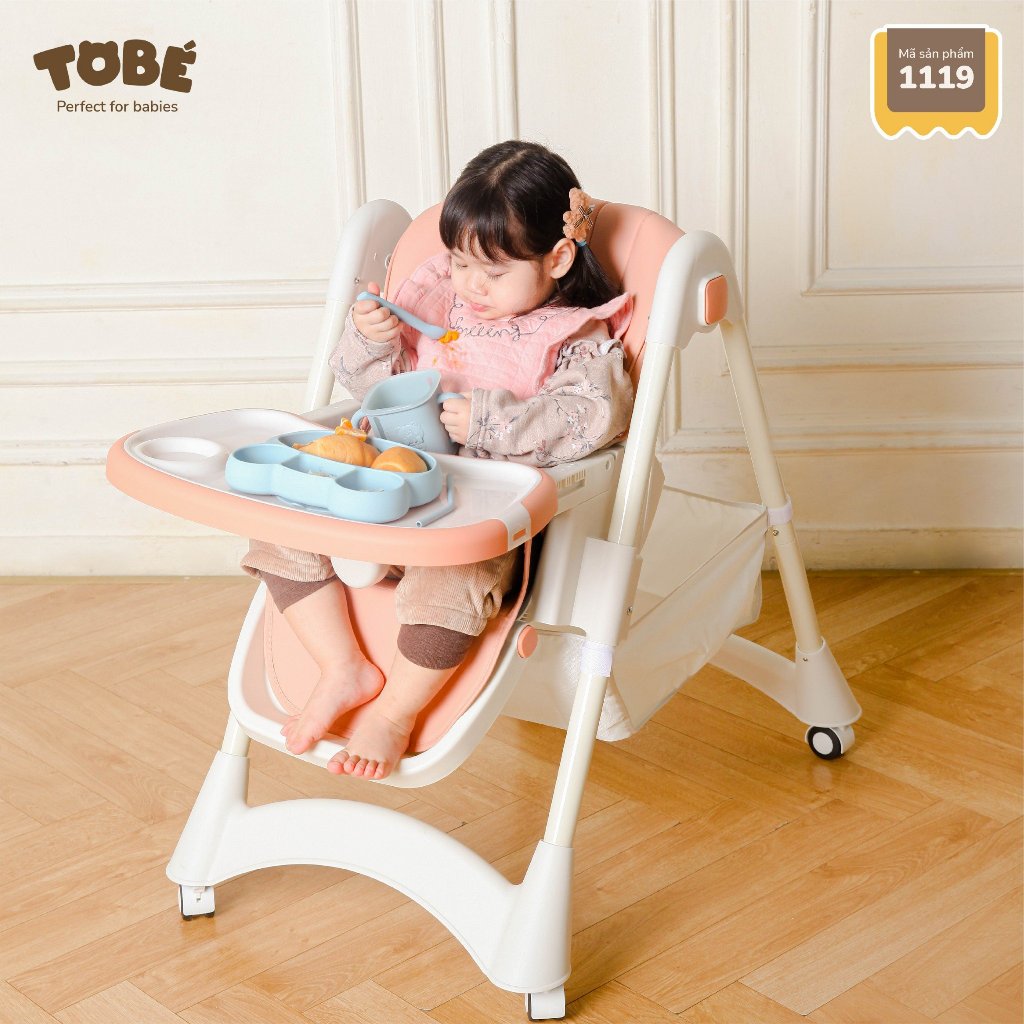 Ghế ăn dặm ricard lux 2.0 ngả lưng gập gọn điều chỉnh cao thấp cho bé ăn dặm lunakidsbaby