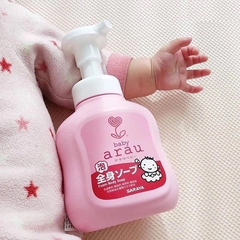 Sữa tắm gội cho bé sơ sinh Arau Baby chai 450ml túi 400ml