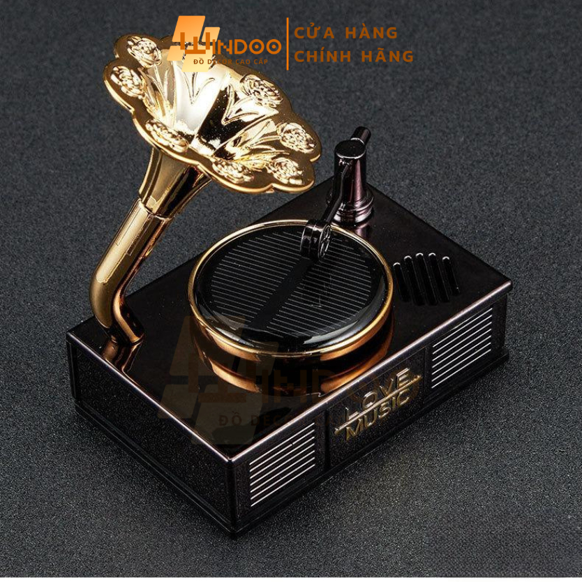 Máy khuếch tán tinh dầu ô tô xe hơi, tặng kèm nước hoa ô tô xe hơi năng lượng mặt trời hình đĩa nhạc Windoo WD92