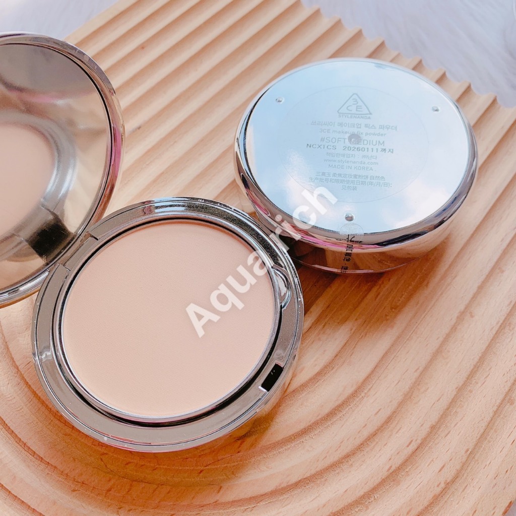 Phấn Phủ Nén 3CE Makeup Fix Powder - Hộp Đen