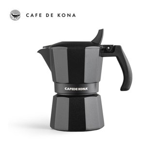 Bình moka nhôm 2 cup 90ml màu đen cafede kona