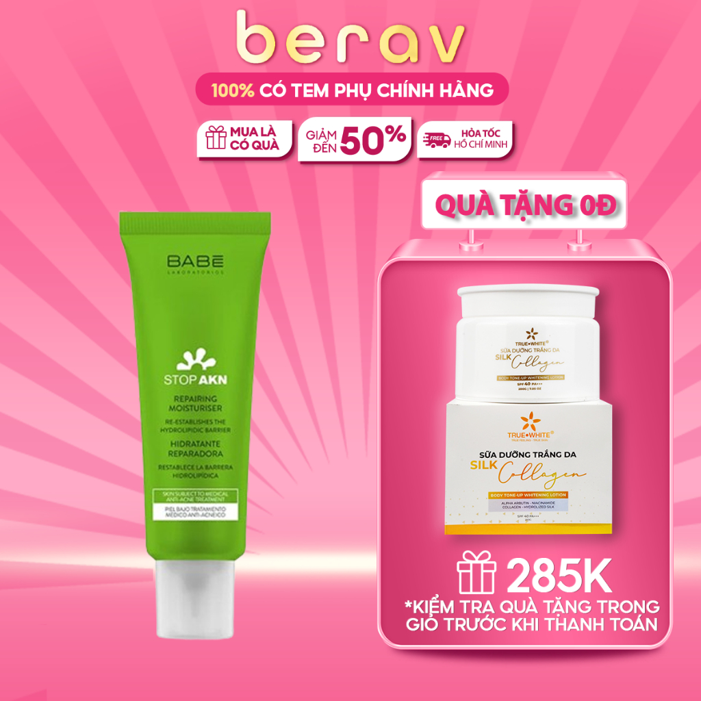 Kem Dưỡng BABE Phục Hồi Laboratorios Repairing Moisturiser 50ml
