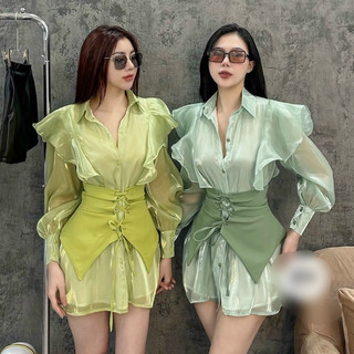 Set Váy 2 Món Gồm Somi voan Sịn Loại 1 + Đai Dày Dặn Có Chỉnh Eo Rộng Chật.
