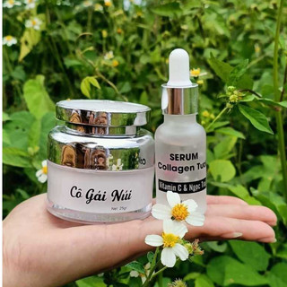 ⚡ combo kem face và serum cô gái núi dưỡng trắng, cấp ẩm da