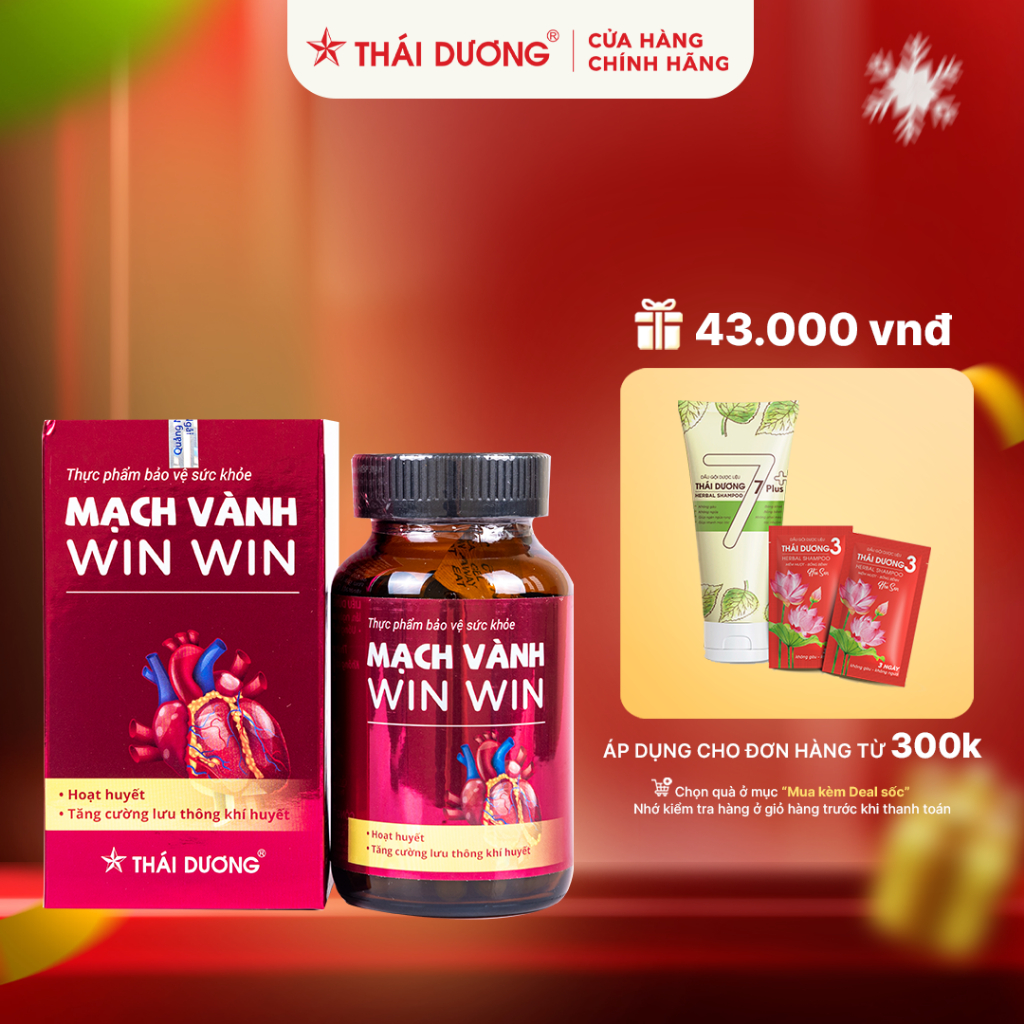 Viên uống mạch vành Win Win lọ 90 viên - Sao Thái Dương