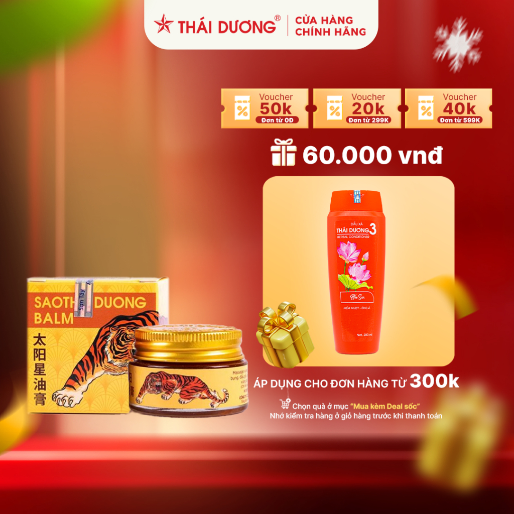 Cao gừng xoa bóp lọ 20g Saothaiduong Balm - Sao Thái Dương