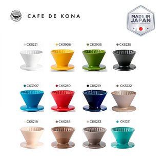 VolcanoPhễu Pour over V60 01 sứ Hasami Nhật Bản Cafede Kona