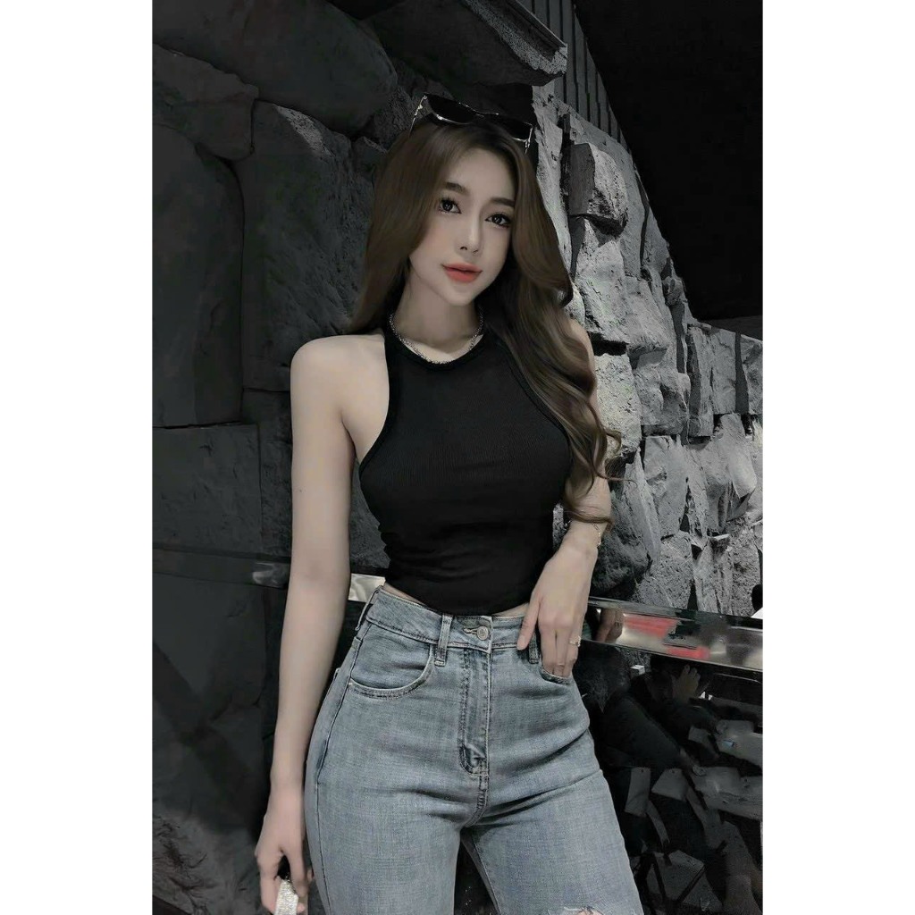 Áo Ba Lỗ Nữ Freesize Phong Cách Đường Phố Hàn Quốc GOSS SR413 Áo Hai Dây Nữ Freesize Hot Trend Đi Chơi Đi Dạo Phố Sexy