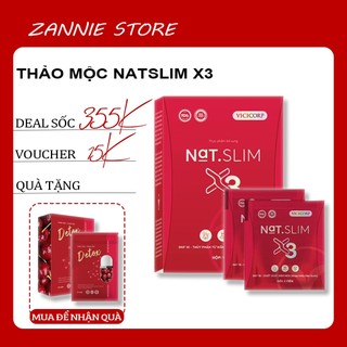 Giảm Cân Nat Slim X3 ❤️Trà thảo mộc giam can nhanh an toàn Không Phải Thuốc Giảm Cân