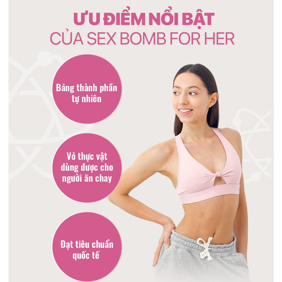 Viên uống Applied Nutrition Sex Bomb For Her, 120 viên  - Hỗ trợ sức khỏe nữ giới nhập khẩu Anh - Gymstore