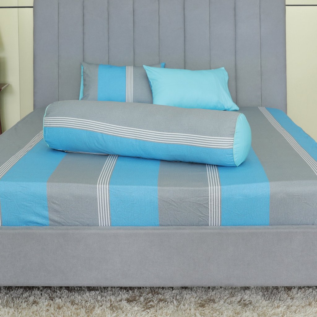 Bộ drap gối cotton phối màu Hometex