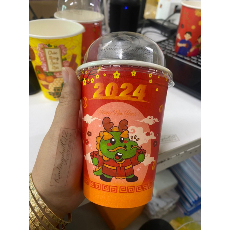 Ly giấy 14oz in sẵn TẾT 🧧 100c