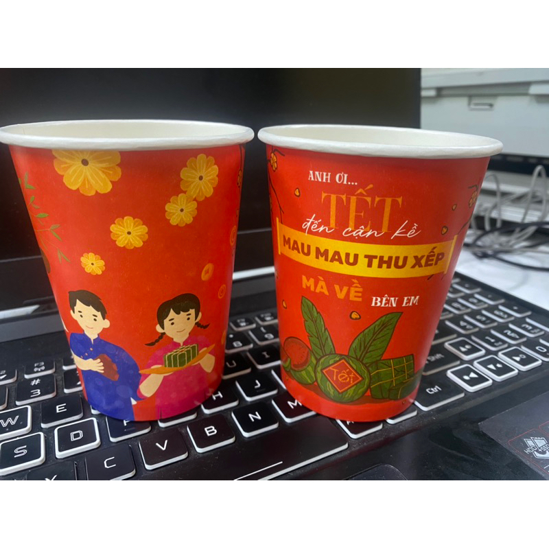 Ly giấy 14oz in sẵn TẾT 🧧 100c