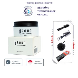 Sáp vuốt tóc Roug Matt Clay 90gr màu trắng cao cấp chính hãng Singapore - Tiến Đích Shop