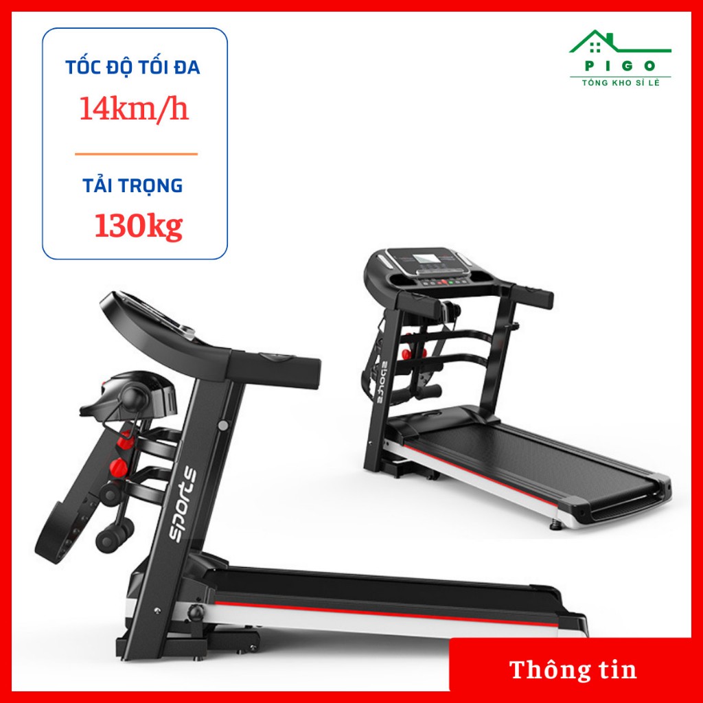 Máy chạy bộ điện đa năng sports , tích hợp máy rung, gập bụng !