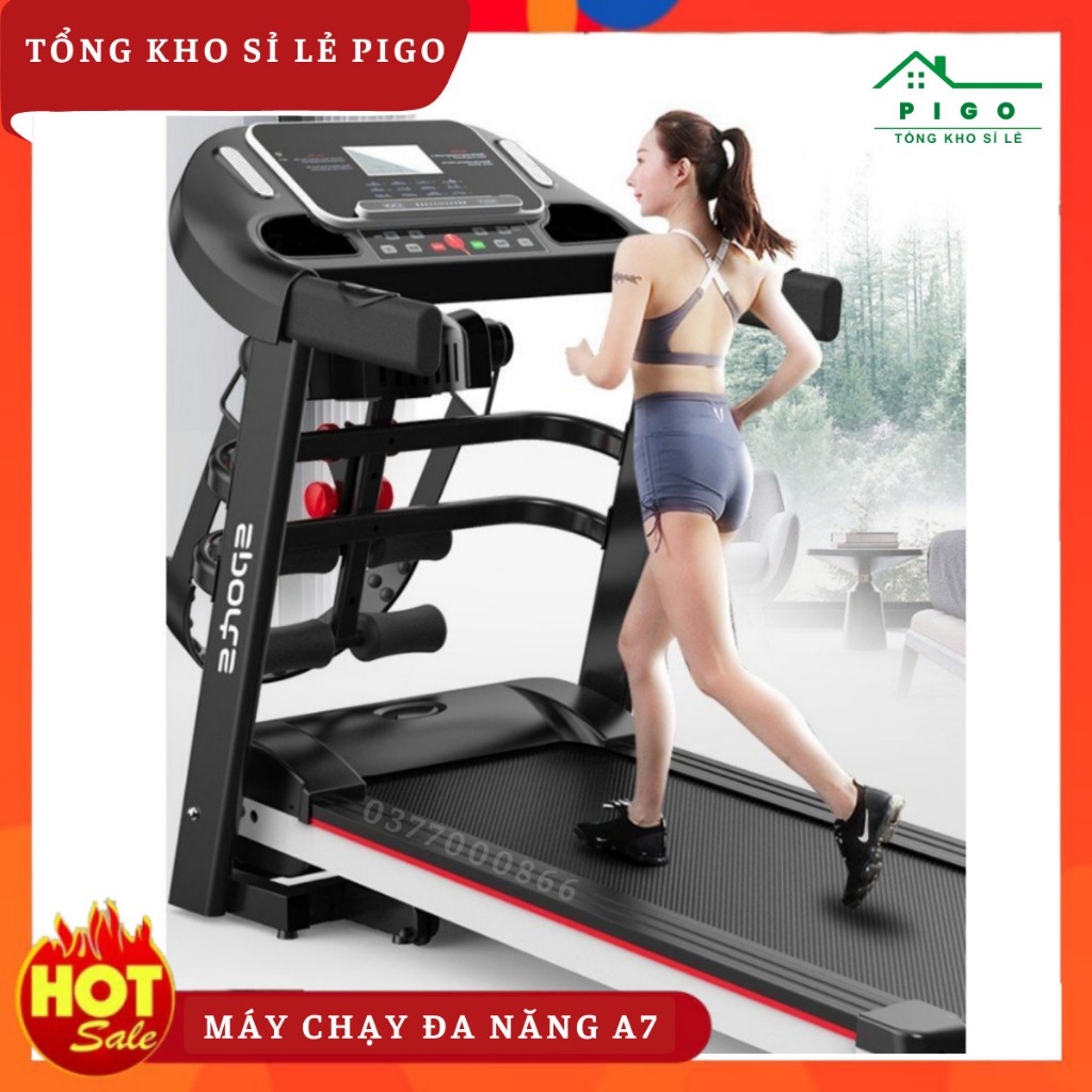 Máy chạy bộ điện đa năng sports , tích hợp máy rung, gập bụng !