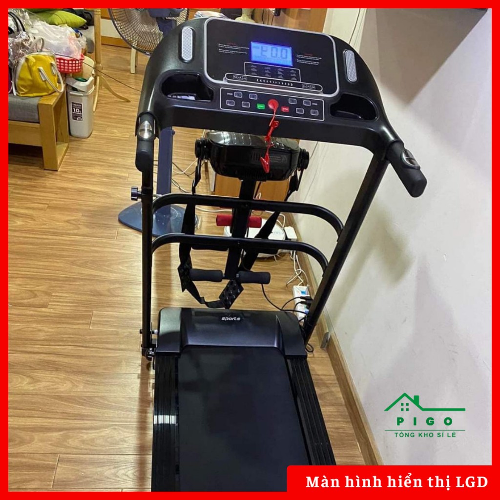 Máy chạy bộ điện đa năng sports , tích hợp máy rung, gập bụng !