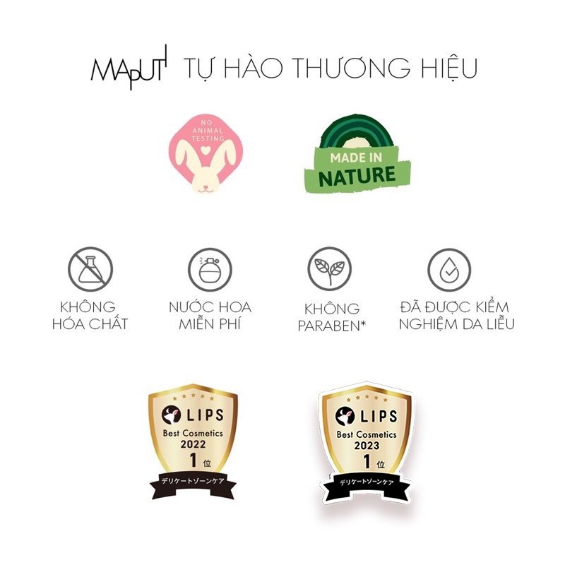 Kem Giảm Thâm Vùng Kín Maputi White Cream Niacinamide 2% Giảm Thâm Nách, Thâm Ngực, Thâm Mông 100ml