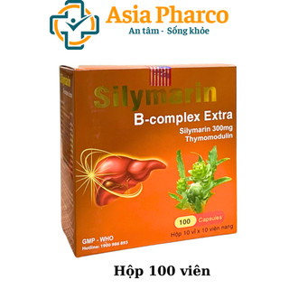 Bổ gan Silymarin B-complex Extra giải độc gan, hạ men gan - Hộp 100 viên