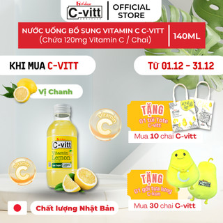 Tpbs nước chanh vitamin c c-vitt - bổ sung vitamin c - tăng đề kháng, giảm stress, sáng da tự nhiên - chai 140ml