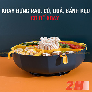 Rổ xoay 5 ngăn đựng rau củ quả tiện lợi đẹp mắt, hiện đại Vega365.vn