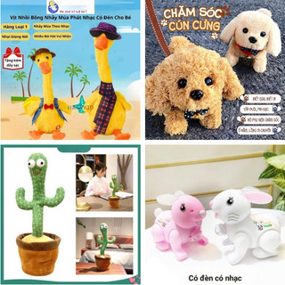 [FREESHIP] ĐỒ CHƠI CÂY XƯƠNG RỒNG VUI NHỘN - VỊT NHỒI BÔNG - CHÓ BÔNG, THỎ CON BIẾT NÓI, HÁT, NHẢY CHO BÉ