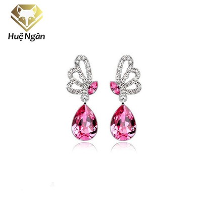 Bông tai bạc Ý 925 Huệ Ngân - Cánh bướm mùa xuân RYE140804